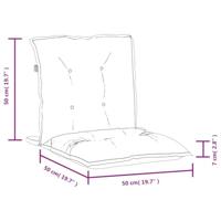 VidaXL Stoelkussens 6 st lage rug 100x50x7 cm stof gemêleerd antraciet - thumbnail