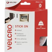 VELCRO® VEL-EC60216 Klittenband Om vast te plakken Haak- en lusdeel (l x b) 5000 mm x 20 mm Wit 5 m - thumbnail