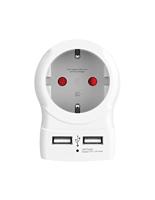 Skross 1500282 Tussenstekker Met USB Wit - thumbnail