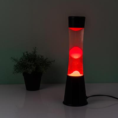 Lavalamp zwart met rode lava Lavalamp zwart met rode lava