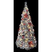 Kerstboom Home ESPRIT Wit Rood PVC Besneeuwd - thumbnail