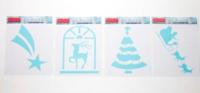 Re-usable stencil l35b25 cm a4 Kerstversiering - Warentuin over zee - thumbnail
