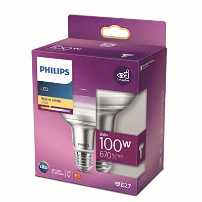 Philips LED 77387800 LED-lamp Energielabel F (A - G) E27 Reflector 8 W = 100 W Warmwit (Ø x l) 8 cm x 11.2 cm 1 stuk(s)