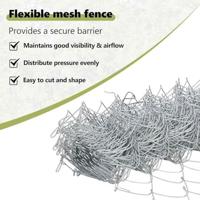 VidaXL Afrasteringspaal zilver 10 x 1,5 m (60 x 60 mm gaas) staal - thumbnail