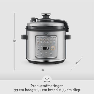 Sage The Fast Slow Go Slowcooker Zilver