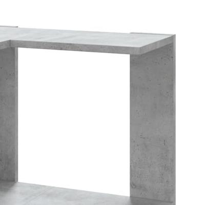 Boekenkast 5-laags hoek 50x50x179 cm bewerkt hout betongrijs
