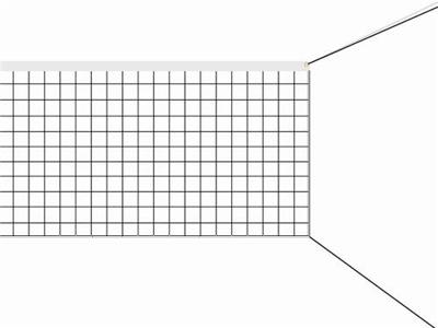 Avento Volleybalnet - 9.5 x 1 meter - Zwart/Wit