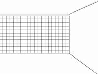 Avento Volleybalnet - 9.5 x 1 meter - Zwart/Wit - thumbnail