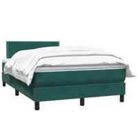 Boxspring met matras fluweel donkergroen 120x220 cm - thumbnail