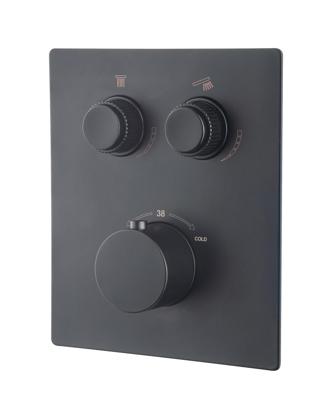 Afbouwdeel Inbouwthermostaat Wiesbaden Caral Klik Pro 2-weg Mat Zwart Afbouwdeel Inbouwthermostaat Wiesbaden Caral Klik Pro 2-weg Mat Zwart