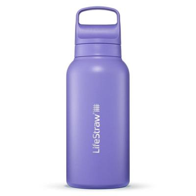 LifeStraw Go 2.0 Stainless Steel Water Filter Bottle - 1L - Thistle Purple
