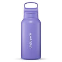 LifeStraw Go 2.0 Stainless Steel Water Filter Bottle - 1L - Thistle Purple - thumbnail