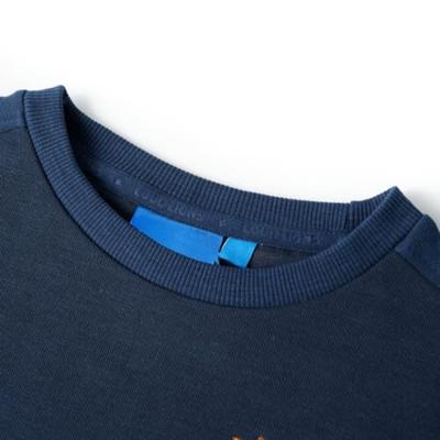 Kindertrui 92 gemleerd marineblauw