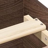 Bedframe zonder matras bewerkt hout bruin eikenkleur 100x200 cm - thumbnail