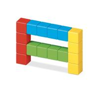 Geomag MagiCube Green Line neodymium magneetspeelgoed 16 stuk(s) Multi kleuren - thumbnail