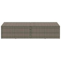 Tuinbox 220x50x58 cm poly rattan grijs - thumbnail