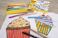 Eberhard Faber ef-551016 viltstiften glitter doos 16 kleuren - thumbnail