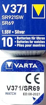 Varta V371/SR69 knoopcel zilveroxide horlogebatterij, 1 stuk
