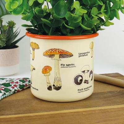 Gift Republic Paddenstoelen - Emaille Bloempot
