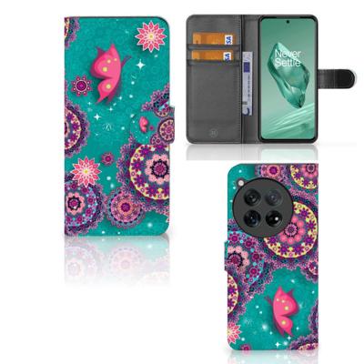 OnePlus 12 Hoesje Cirkels en Vlinders | Portemonnee hoesje