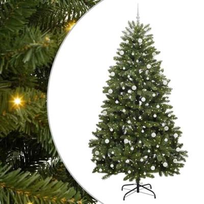 VidaXL Kunstkerstboom met 300 led groen 270 cm pvc en metaal