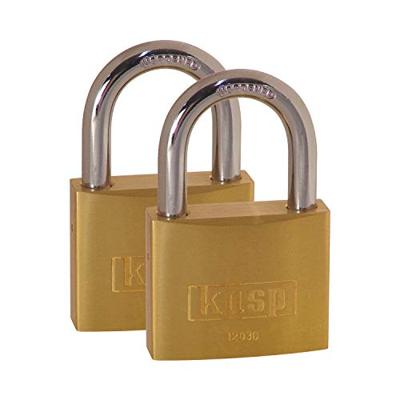 Kasp K12030D2 Hangslot 30 mm Goud-geel Sleutelslot