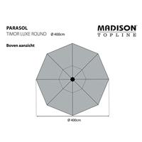 Grote Parasol Timor 400 cm zonder Volant Ecru van Madison - thumbnail