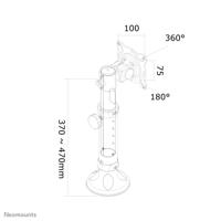 Neomounts FPMA-D025BLACK Monitor-wandbeugel 1-voudig 25,4 cm (10) - 76,2 cm (30) Zwart Kantelbaar - thumbnail
