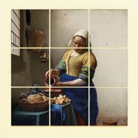 Tegelset Het Melkmeisje (9 Tegeltjes) - thumbnail