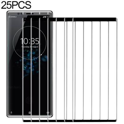 25 stuks 9H 3D gebogen volledig scherm gehard glas film voor Sony Xperia XZ4