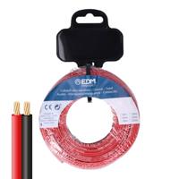 EDM Product Parallelle kabel, plat, EDM 28710, zwart, rood, 50 m, 2 x 1 mm, merk EAN: 8425998287103 - thumbnail