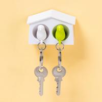 Mini Sparrow Duo Sleutelhanger - Wit/Groen - thumbnail