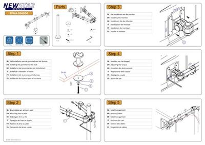Neomounts FPMA-D960DG bureausteun