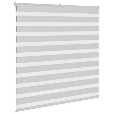 VidaXL Zebra rolgordijn 140x100 cm stofbreedte 135,9 cm lichtgrijs