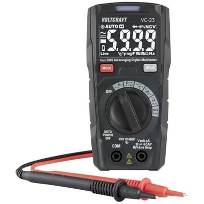 VOLTCRAFT VC-23 Multimeter Kalibratie (ISO) Digitaal CAT III 600 V Weergave (counts): 6000 VOLTCRAFT VC-23 Multimeter Kalibratie (ISO) Digitaal CAT III 600 V Weergave (counts): 6000