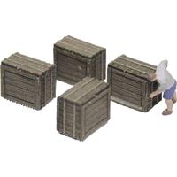 MBZ 80263 H0 kisten voor europallets Lasercut bouwpakket - thumbnail