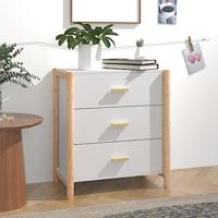 Dressoir 62x38x70 cm bewerkt hout wit - thumbnail