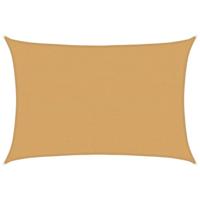 Zonnezeil 160 g/m rechthoekig 3x5 m HDPE zandkleurig - thumbnail
