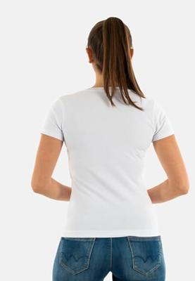 Guess Flower Triangle T-Shirt Dames Wit - Maat XS - Kleur: WitPaars | Soccerfanshop Guess Flower Triangle T-Shirt Dames Wit - Maat XS - Kleur: WitPaars | Soccerfanshop