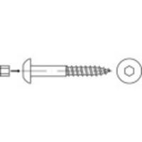 TOOLCRAFT 159342 Bolkop houtschroeven 8 mm 90 mm Binnenzeskant (inbus) Staal Galvanisch verzinkt 50 stuk(s) - thumbnail