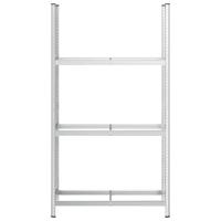 VidaXL Bandenrek 3-laags 110x40x200 cm staal zilverkleurig - thumbnail