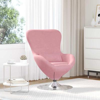 Hangstoel fluweel roze