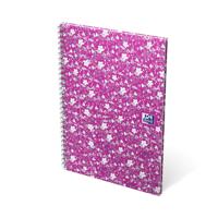 Oxford Floral hardcover spiraalschrift, ft B5, 60 vel, gelijnd, 3 geassorteerde designs - thumbnail