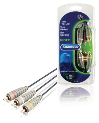 Bandridge Bvl5310 Stereo Video Kabel 10.0 M