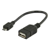 Micro USB OTG kabel voor smartphones 20cm - thumbnail