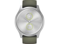 Garmin vivomove Style, Silver-Moss Green, Silicone Smartwatch Mosgroen - thumbnail