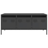 Salontafel 101,5x50x43,5 cm koudgewalst staal zwart - thumbnail