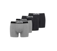 Levi&apos;s Solid Basic Boxershort 4-Pack Grijs/Zwart - Maat S - Kleur: ZwartGrijs | Soccerfanshop - thumbnail
