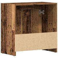 Wastafelkast 60x33x60 cm bewerkt hout oud houtkleurig - thumbnail