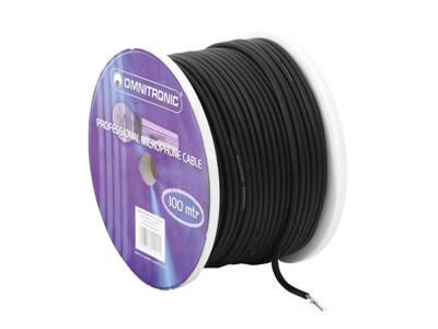 OMNITRONIC Microphone Cable 2x0.22 100m bk